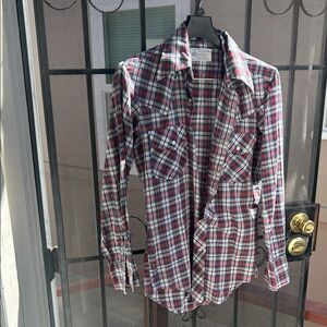 Men's Plaid Button-Up Shirt K- Mart vintage